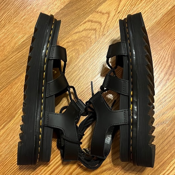 New Dr Martens Nartilla Leather Gladiator Sandals Black size 9 - Picture 8 of 16